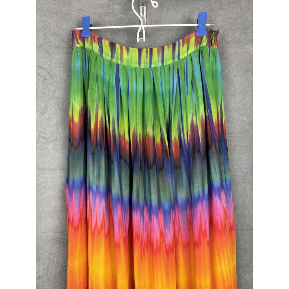 Vince Camuto Mirror Rainbow Maxi Skirt Size 2 Tie Dye Boho Festival - Picture 5 of 13